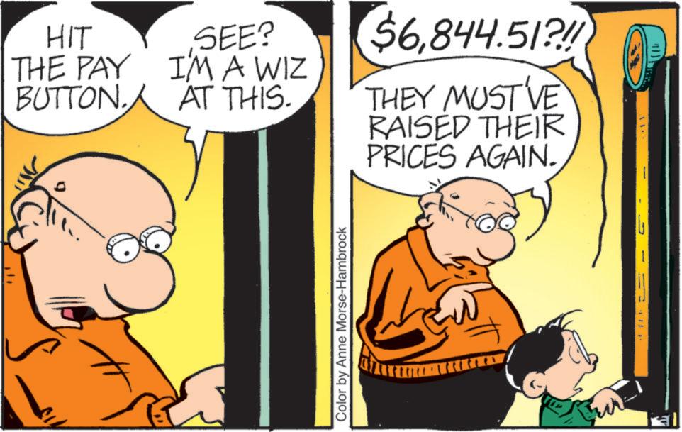 Gesture OCR: HIT THE PAY BUTTON. SEE? I'M A WIZ AT THIS. Color by Anne Morse-Hambrock $6844.51?!! THEY MUST'VE RAISED THEIR PRICES AGAIN. 47) HIT THE PAY BUTTON . SEE ? I'M A WIZ AT THIS . Color by Anne Morse - Hambrock $ 6844.51 ? !! THEY MUST'VE RAISED THEIR PRICES AGAIN . 47 )
