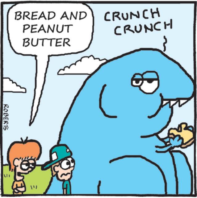 Photo caption OCR: BREAD AND PEANUT CRUNCH CRUNCH BUTTER ROBERTS W BREAD AND PEANUT CRUNCH CRUNCH BUTTER ROBERTS W