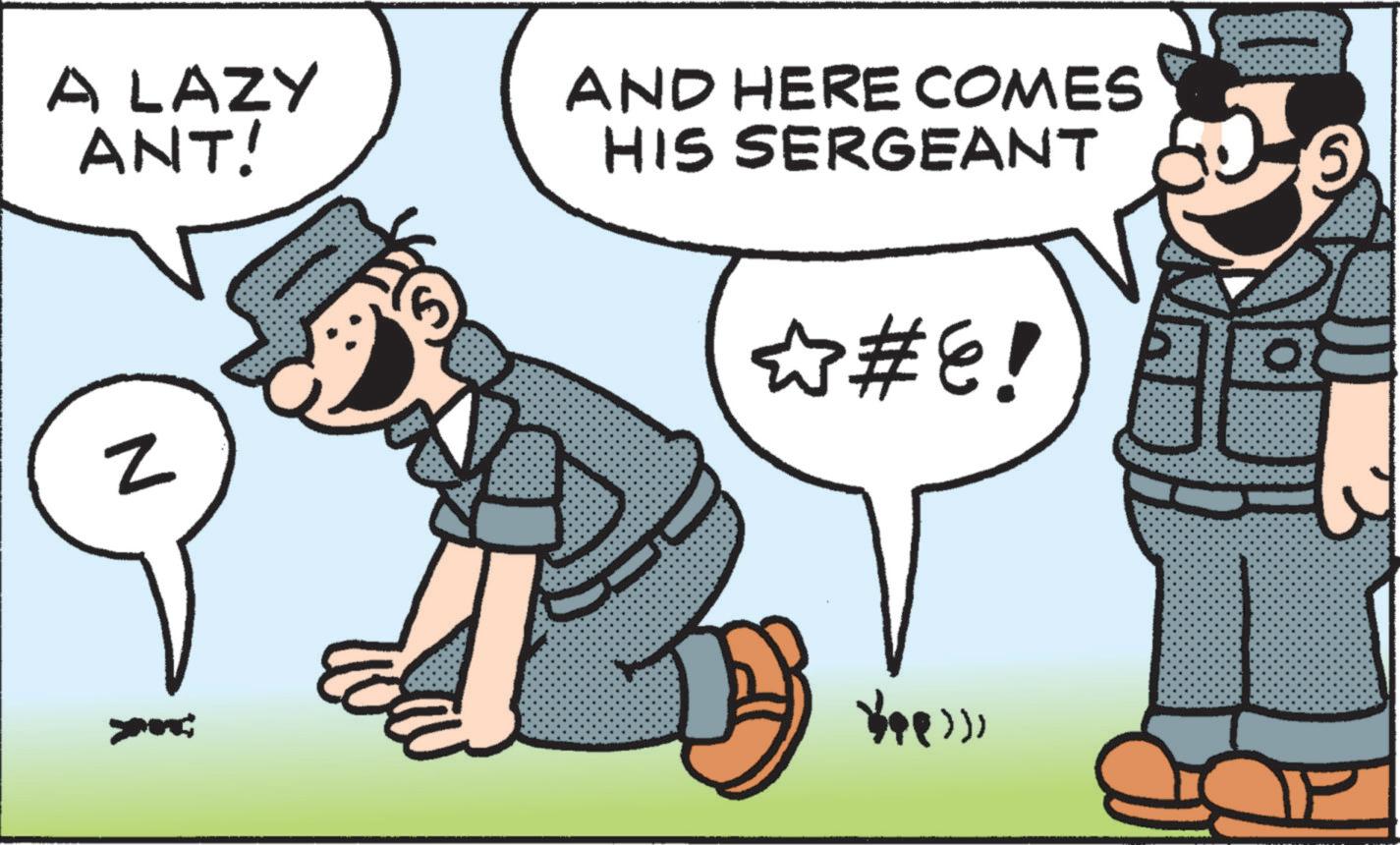 Comic book OCR: A LAZY ANT! N AND HERE COMES HIS SERGEANT ?#E! 5 A LAZY ANT ! N AND HERE COMES HIS SERGEANT ? # E ! 5