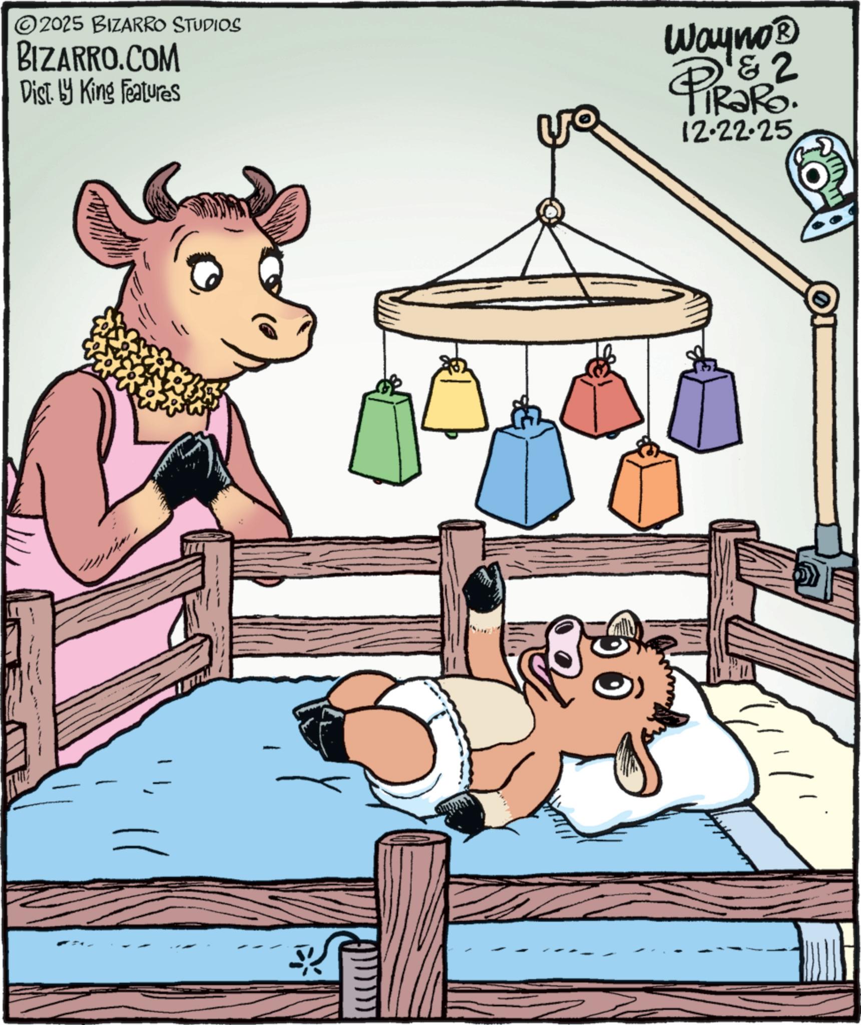 Humour OCR: 2025 BIZARRO STUDIOS BIZARRO.COM Dist. by King Features Wayno? & 2 TRaRo. 12.22-25 2025 BIZARRO STUDIOS BIZARRO.COM Dist . by King Features Wayno? & 2 TRaRo . 12.22-25