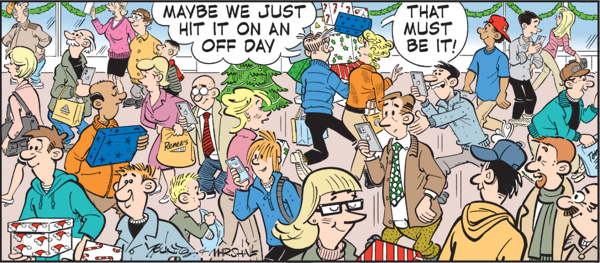 Animated cartoon OCR: MAYBE WE JUST HIT IT ON AN OFF DAY Renee's MARSHAL THAT MUST BE IT! Toy MAYBE WE JUST HIT IT ON AN OFF DAY Renee's MARSHAL THAT MUST BE IT ! Toy