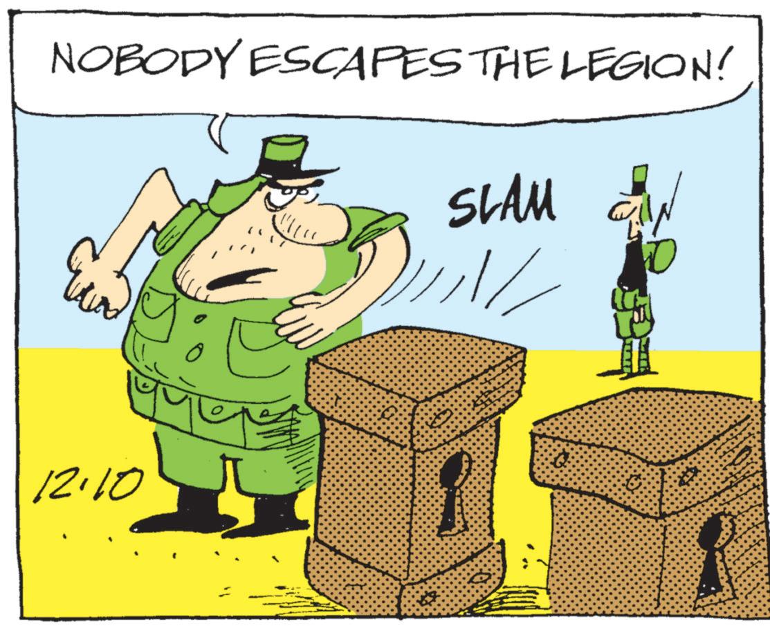 Animated cartoon OCR: NOBODY ESCAPES THE LEGION! SLAM 12.10 NOBODY ESCAPES THE LEGION ! SLAM 12.10