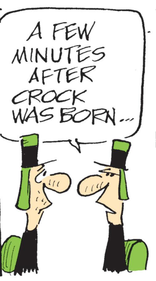 Photo caption OCR: A FEW MINUTES AFTER CROCK WAS BORN ... A FEW MINUTES AFTER CROCK WAS BORN ...