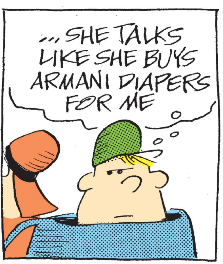Animation OCR: SHE TALKS LIKE SHE BUYS ARMANI DIAPERS FOR ME SHE TALKS LIKE SHE BUYS ARMANI DIAPERS FOR ME