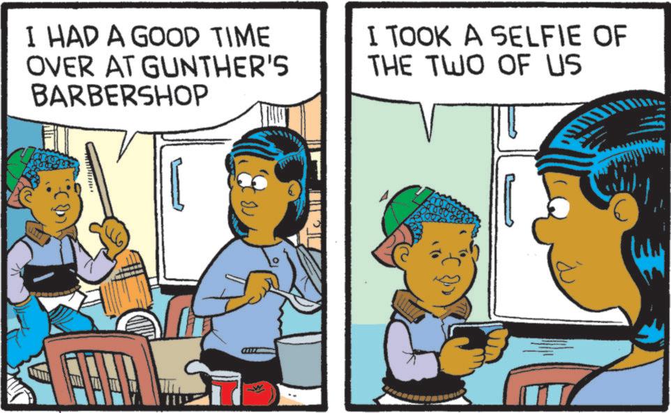 Animation OCR: I HAD A GOOD TIME OVER AT GUNTHER'S BARBERSHOP I TOOK A SELFIE OF THE TWO OF US F I HAD A GOOD TIME OVER AT GUNTHER'S BARBERSHOP I TOOK A SELFIE OF THE TWO OF US F
