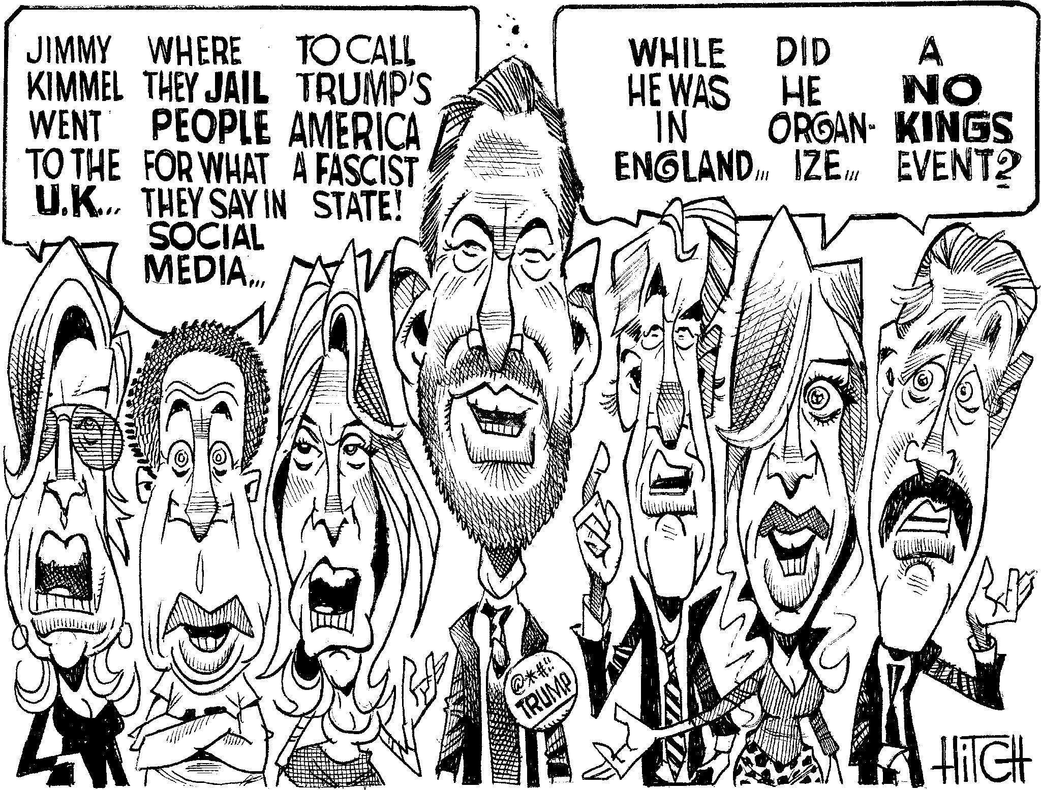 Photo caption OCR: JIMMY WHERE TO CALL KIMMEL THEY JAIL TRUMP'S WENT PEOPLE AMERICA TO THE FOR WHAT A FASCIST U.K... THEY SAY IN STATE! SOCIAL MEDIA... @*#!! TRUMP WHILE DID A HE WAS HE NO IN ORGAN KINGS ENGLAND. IZE EVENT2 HiTCH JIMMY WHERE TO CALL KIMMEL THEY JAIL TRUMP'S WENT PEOPLE AMERICA TO THE FOR WHAT A FASCIST U.K ... THEY SAY IN STATE ! SOCIAL MEDIA ... @ * # !! TRUMP WHILE DID A HE WAS HE NO IN ORGAN KINGS ENGLAND . IZE EVENT2 HiTCH