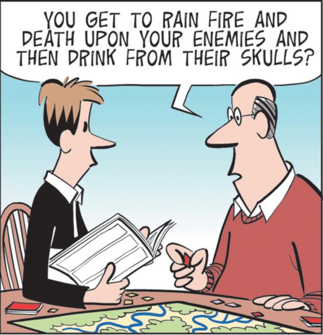 Animation OCR: YOU GET TO RAIN FIRE AND DEATH UPON YOUR ENEMIES AND THEN DRINK FROM THEIR SKULLS? YOU GET TO RAIN FIRE AND DEATH UPON YOUR ENEMIES AND THEN DRINK FROM THEIR SKULLS ?