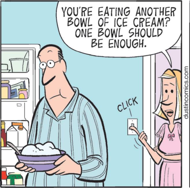 Animation OCR: YOU'RE EATING ANOTHER BOWL OF ICE CREAM? ONE BOWL SHOULD BE ENOUGH. CLICK dustincomics.com YOU'RE EATING ANOTHER BOWL OF ICE CREAM ? ONE BOWL SHOULD BE ENOUGH . CLICK dustincomics.com