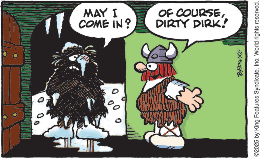 Animated cartoon OCR: 4 D MAY I COME IN? 00 OF COURSEDIRTY DIRK! BROWNE ©2025 by King Features SyndicateInc. World rights reserved. 4 D MAY I COME IN ? 00 OF COURSEDIRTY DIRK ! BROWNE © 2025 by King Features SyndicateInc. World rights reserved .