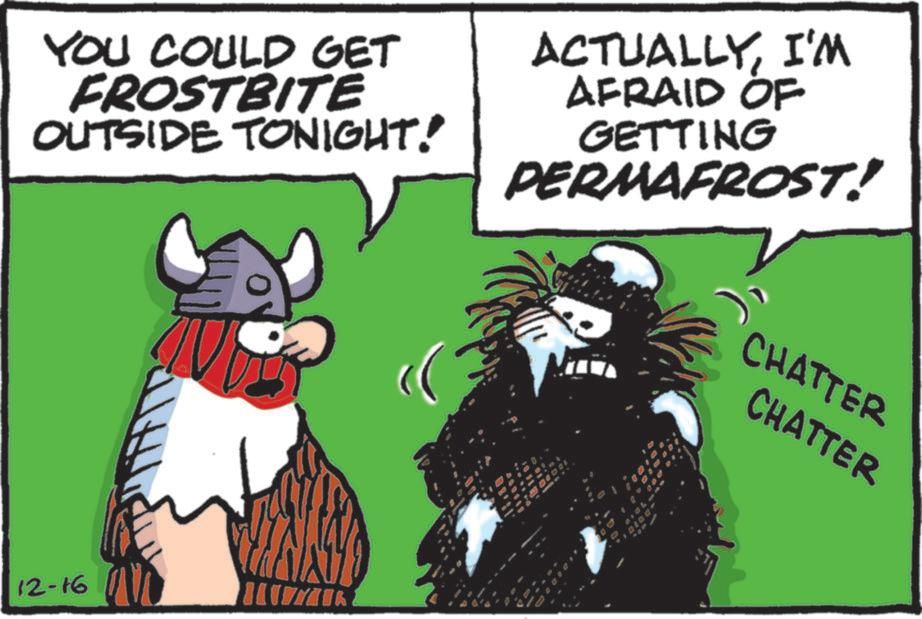 Animation OCR: YOU COULD GET FROSTBITE OUTSIDE TONIGHT! ACTUALLYI'M AFRAID OF GETTING PERMAFROST! CHATTER CHATTER 12-16 7210 YOU COULD GET FROSTBITE OUTSIDE TONIGHT ! ACTUALLYI'M AFRAID OF GETTING PERMAFROST ! CHATTER CHATTER 12-16 7210