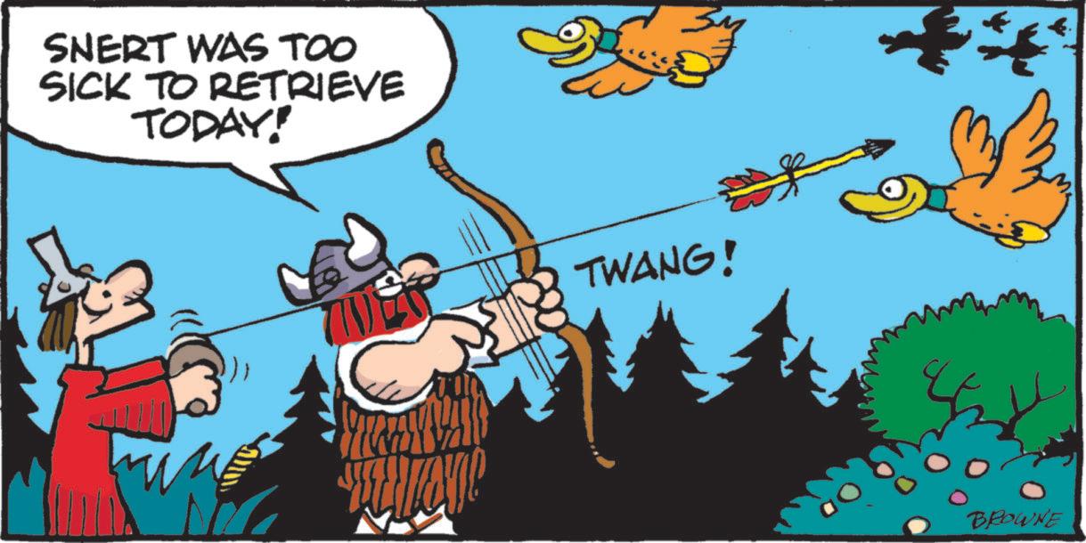 Fictional character OCR: SNERT WAS TOO SICK TO RETRIEVE TODAY! 3M TWANG! BROWNE SNERT WAS TOO SICK TO RETRIEVE TODAY ! 3M TWANG ! BROWNE