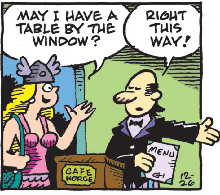 Publication OCR: MAY I HAVE A TABLE BY THE WINDOW? RIGHT THIS WAY! CAFE NORGE ??- MENU CH 12- 26 MAY I HAVE A TABLE BY THE WINDOW ? RIGHT THIS WAY ! CAFE NORGE ??- MENU CH 12- 26