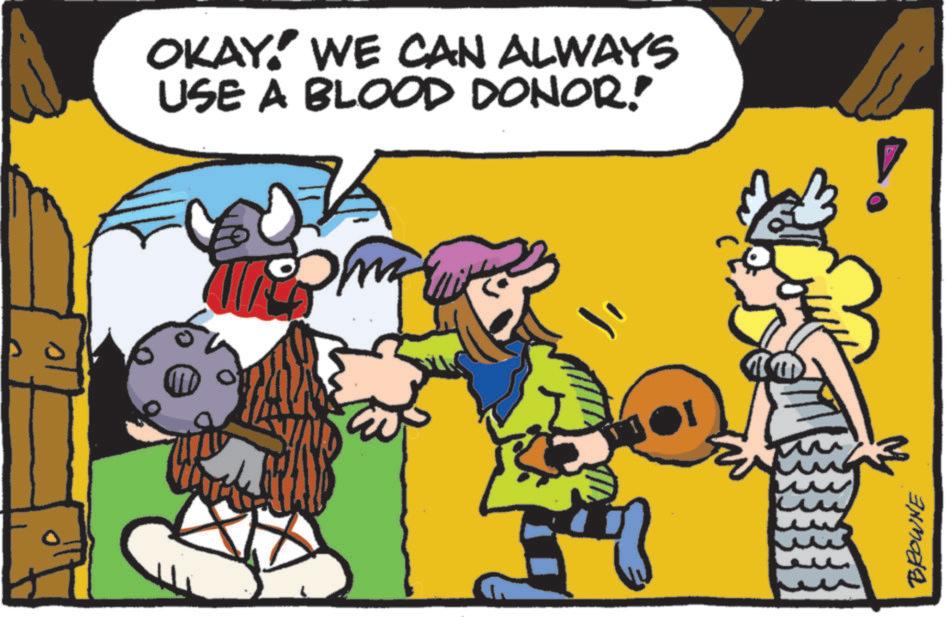 Comics OCR: OKAY! WE CAN ALWAYS USE A BLOOD DONOR! ??? BROWNE OKAY ! WE CAN ALWAYS USE A BLOOD DONOR ! ??? BROWNE
