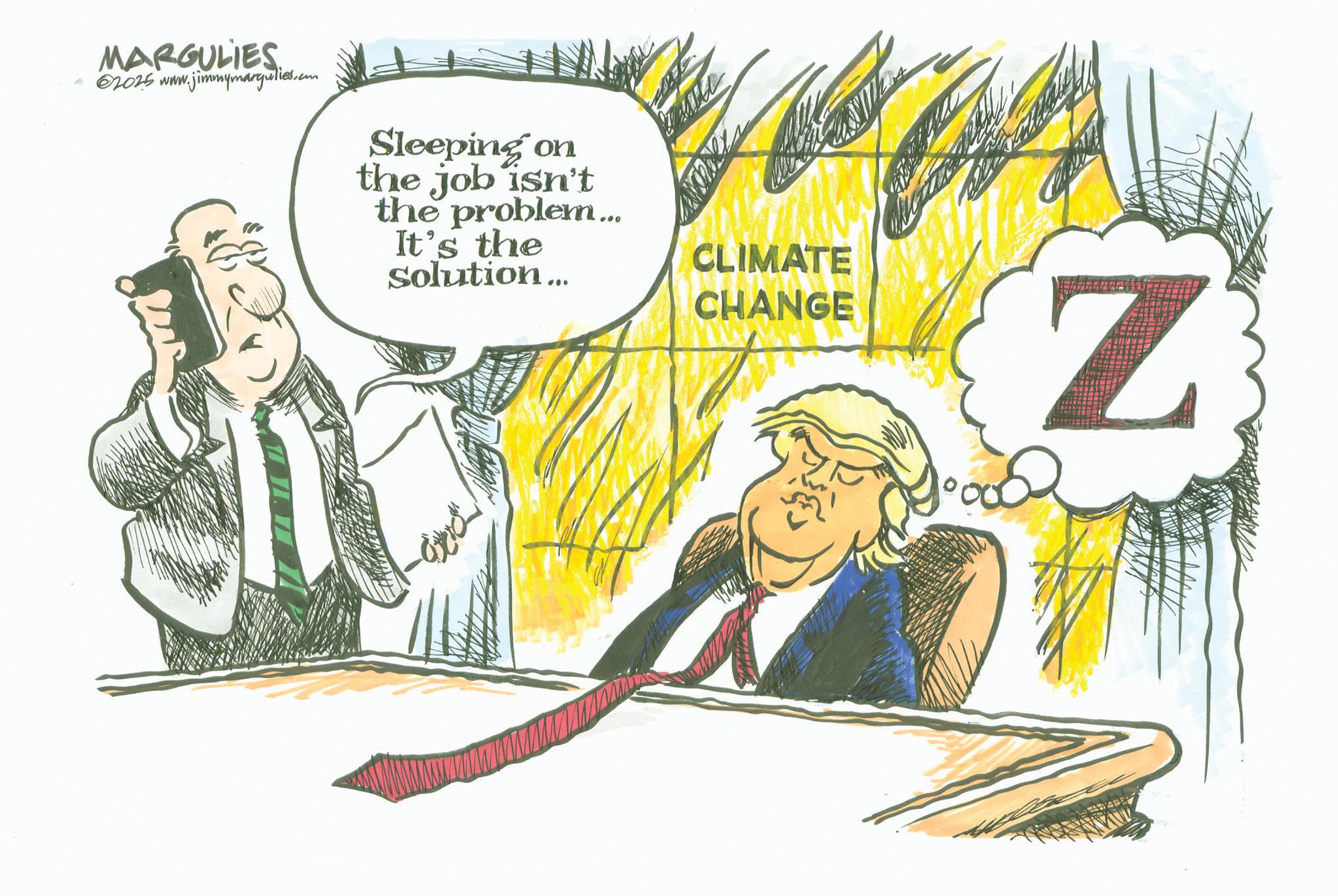 Clip art OCR: MARGULIES 2025 www.jimmymargulies.com Sleeping on the job isn't the problem….. It's the solution... CLIMATE CHANGE Z MARGULIES 2025 www.jimmymargulies.com Sleeping on the job isn't the problem … .. It's the solution ... CLIMATE CHANGE Z