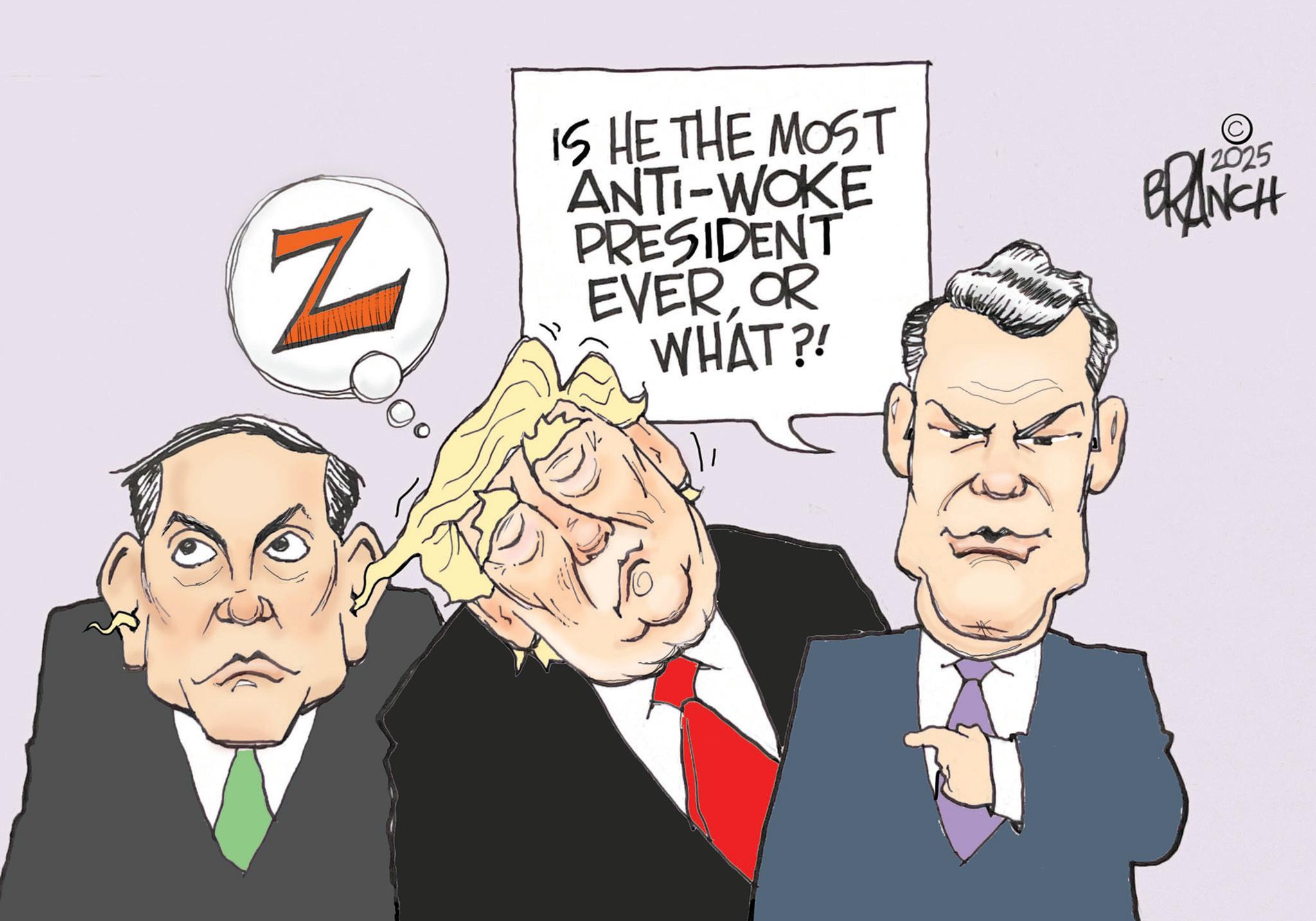 Fiction OCR: Z IS HE THE MOST ANTI-WOKE PRESIDENT EVEROR WHAT?! BRANCH Z IS HE THE MOST ANTI - WOKE PRESIDENT EVEROR WHAT ?! BRANCH