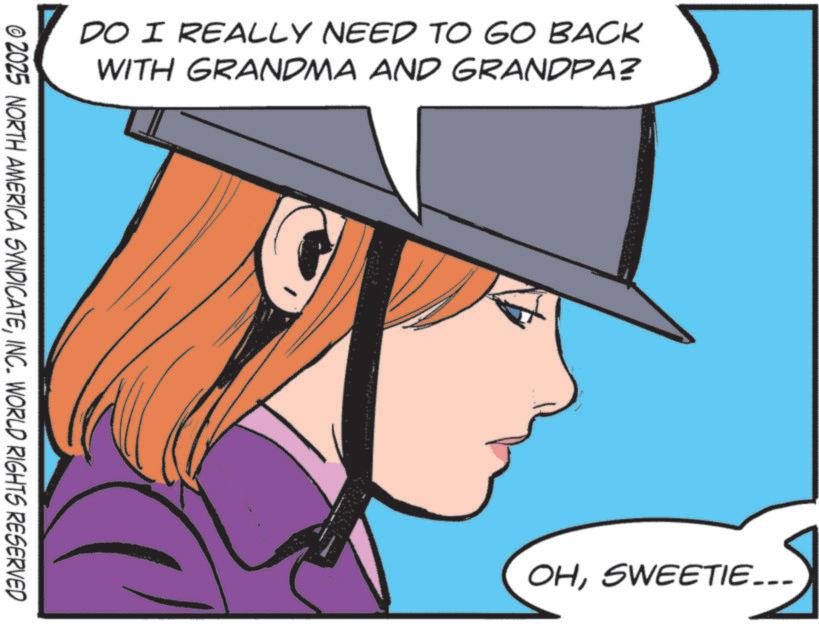 Comic book OCR: DO I REALLY NEED TO GO BACK WITH GRANDMA AND GRANDPA? © 2025 NORTH AMERICA SYNDICATEINC. WORLD RIGHTS RESERVED OHSWEETIE... DO I REALLY NEED TO GO BACK WITH GRANDMA AND GRANDPA ? © 2025 NORTH AMERICA SYNDICATEINC . WORLD RIGHTS RESERVED OHSWEETIE ...