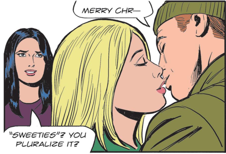 Comic book OCR: MERRY CHR— "SWEETIES"? YOU PLURALIZE IT? MERRY CHR— " SWEETIES " ? YOU PLURALIZE IT ?
