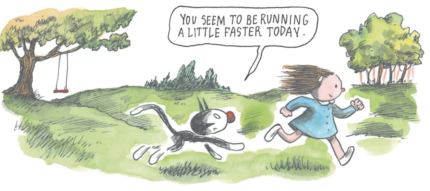 Lawn OCR: Mr YOU SEEM TO BE RUNNING A LITTLE FASTER TODAY. ? Mr YOU SEEM TO BE RUNNING A LITTLE FASTER TODAY . ?