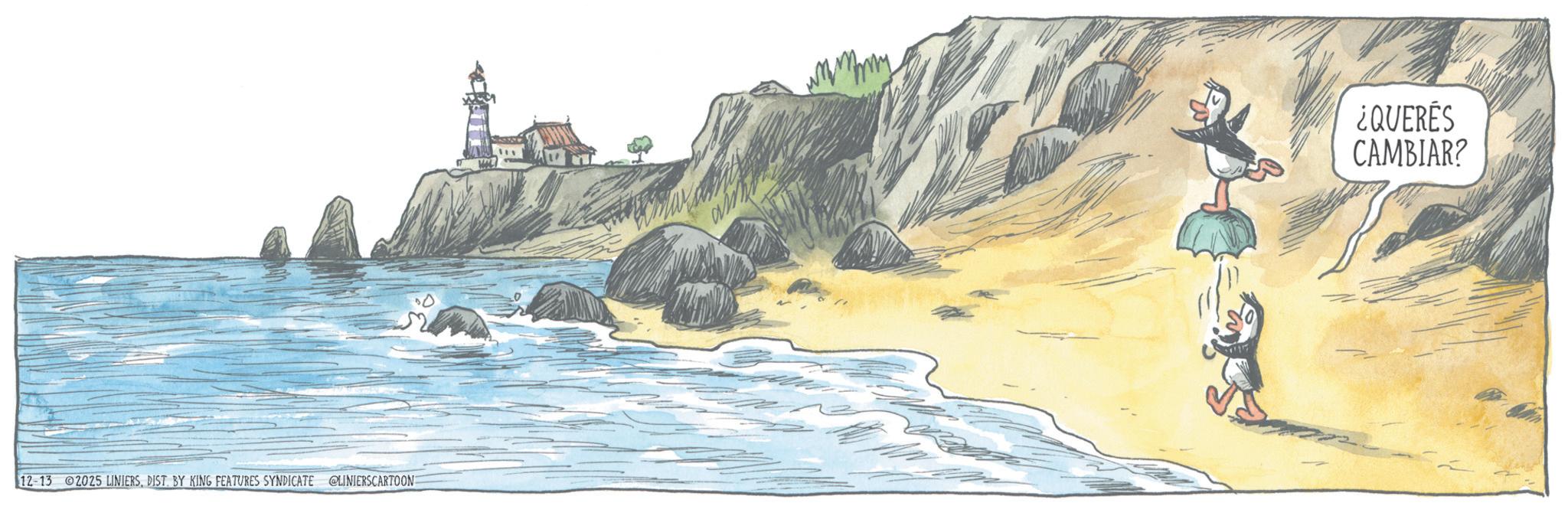 Promontory OCR: 12-13 2025 LINIERSDIST. BY KING FEATURES SYNDICATE @LINIERSCARTOON: ¿QUERÉS CAMBIAR? 12-13 2025 LINIERSDIST . BY KING FEATURES SYNDICATE @LINIERSCARTOON : ¿ QUERÉS CAMBIAR ?