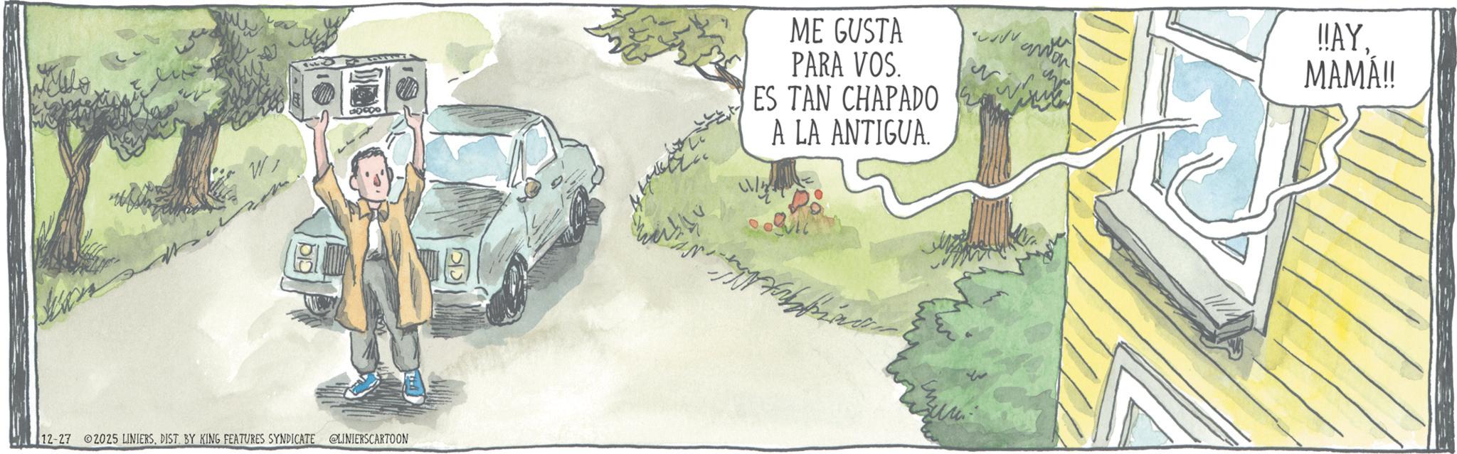 Fiction OCR: W 12-27 2025 LINIERSDIST. BY KING FEATURES SYNDICATE @LINIERSCARTOON ME GUSTA PARA VOS. ES TAN CHAPADO A LA ANTIGUA. ??? ??? ?? ?? !!AYMAMA!! W 12-27 2025 LINIERSDIST . BY KING FEATURES SYNDICATE @LINIERSCARTOON ME GUSTA PARA VOS . ES TAN CHAPADO A LA ANTIGUA . ??? ??? ?? ?? !! AYMAMA !!