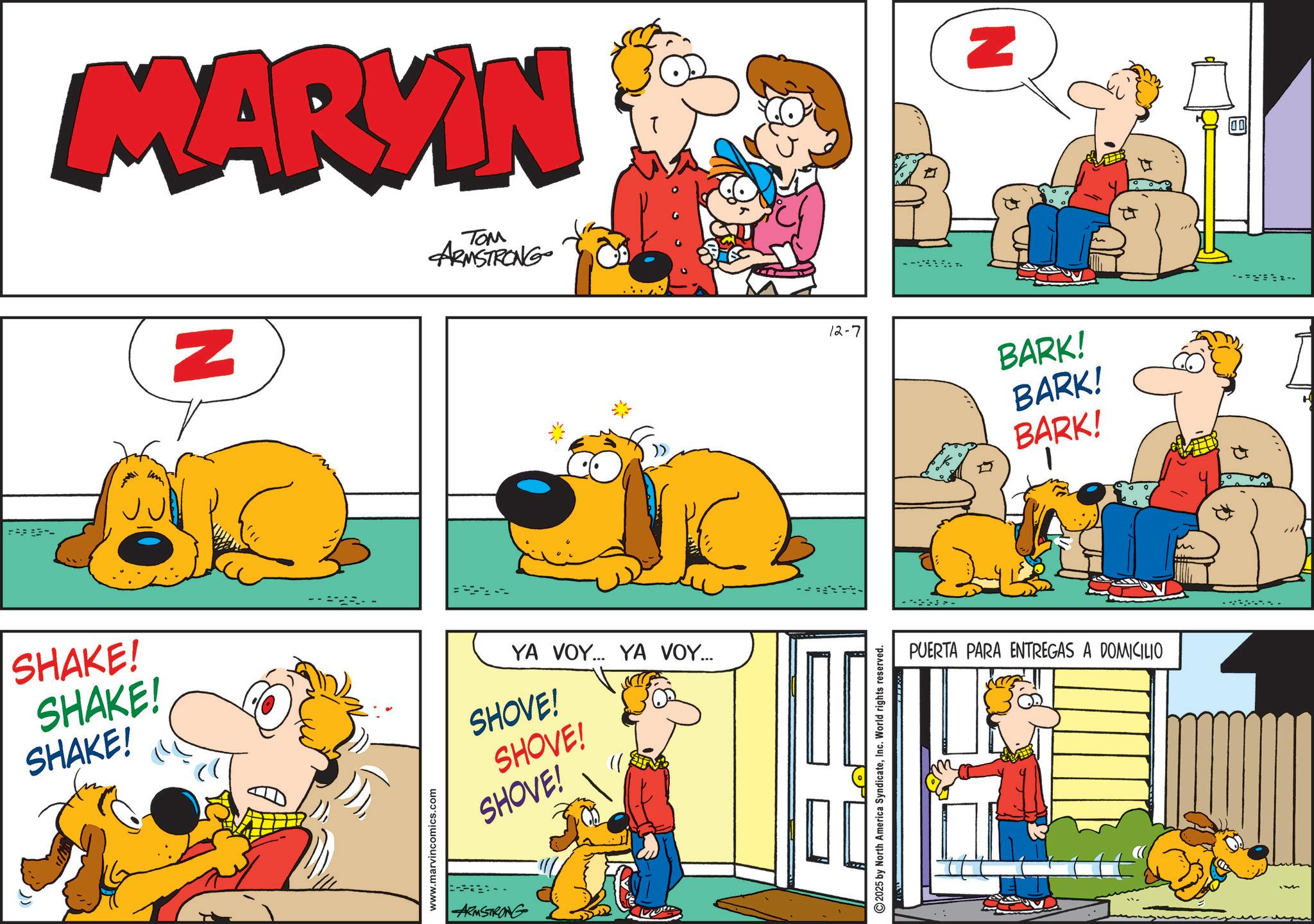 Animation OCR: MARYIN SHAKE! SHAKE! SHAKE! N www.marvincomics.com ??? ARMSTRONG YA VOY... YA VOY..... SHOVE! SHOVE! SHOVE! ARMSTRONG N 12-7 BARK! BARK! BARK! 2025 by North America SyndicateInc. World rights reserved. PUERTA PARA ENTREGAS A DOMICILIO 00 - MARYIN SHAKE ! SHAKE ! SHAKE ! N www.marvincomics.com ??? ARMSTRONG YA VOY ... YA VOY ..... SHOVE ! SHOVE ! SHOVE ! ARMSTRONG N 12-7 BARK ! BARK ! BARK ! 2025 by North America SyndicateInc. World rights reserved . PUERTA PARA ENTREGAS A DOMICILIO 00 -