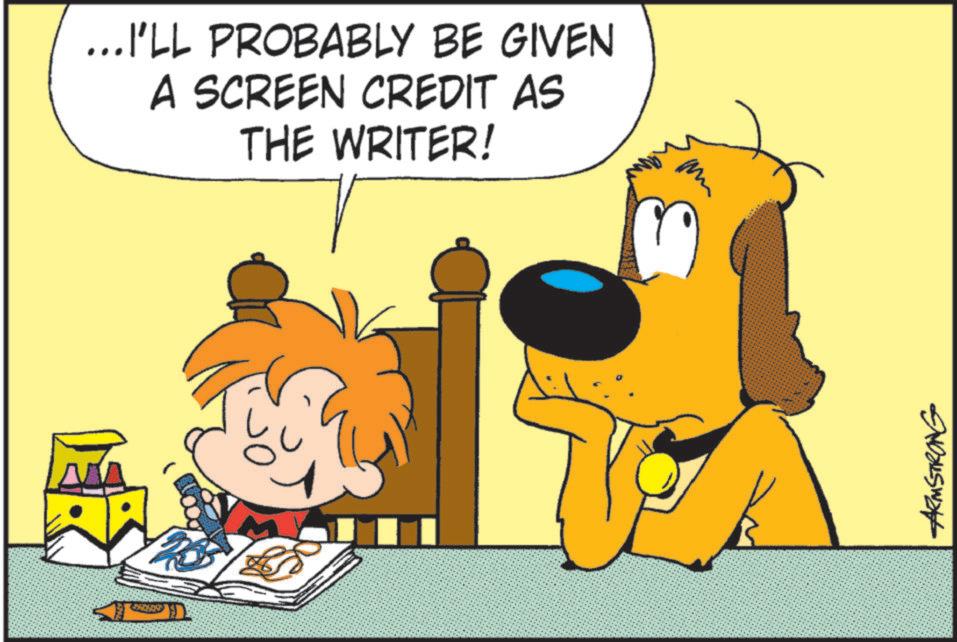 Gesture OCR: ...I'LL PROBABLY BE GIVEN A SCREEN CREDIT AS THE WRITER! ARMSTRONG ... I'LL PROBABLY BE GIVEN A SCREEN CREDIT AS THE WRITER ! ARMSTRONG