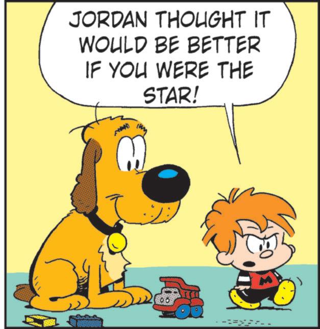 Fictional character OCR: JORDAN THOUGHT IT WOULD BE BETTER IF YOU WERE THE STAR! JORDAN THOUGHT IT WOULD BE BETTER IF YOU WERE THE STAR !