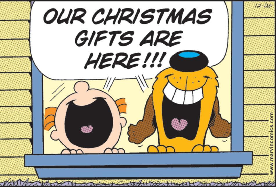 Clip art OCR: OUR CHRISTMAS GIFTS ARE HERE!!! www.marvincomics.com 12:26 OUR CHRISTMAS GIFTS ARE HERE !!! www.marvincomics.com 12:26
