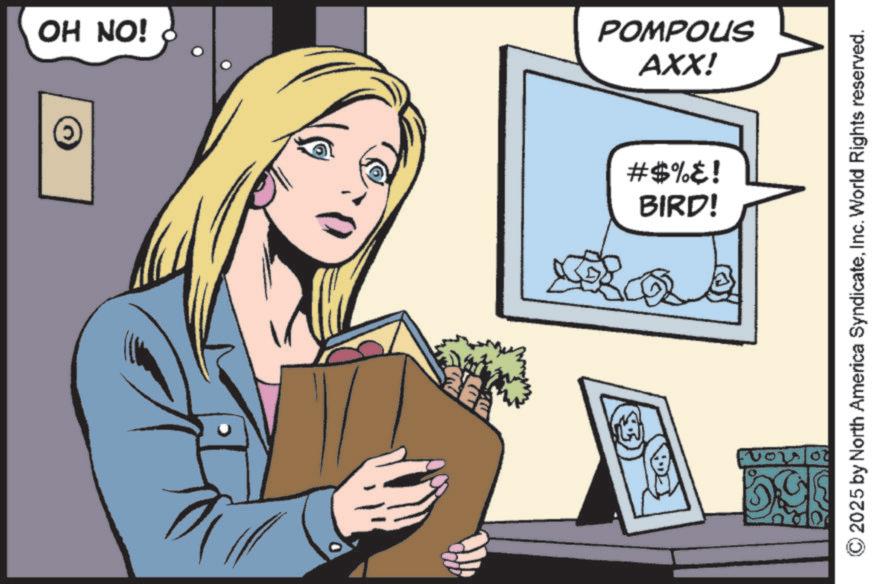 Publication OCR: O OH NO! POMPOUS AXX! BIRD! #$%! 2025 by North America SyndicateInc. World Rights reserved. 20/non- O OH NO ! POMPOUS AXX ! BIRD ! # $ % ! 2025 by North America SyndicateInc. World Rights reserved . 20 / non-