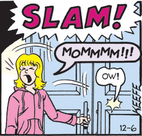 Pleased OCR: 1/1 SLAM! MOMMMM!!! OW! 12-6 KEEFE 1/1 SLAM ! MOMMMM !!! OW ! 12-6 KEEFE