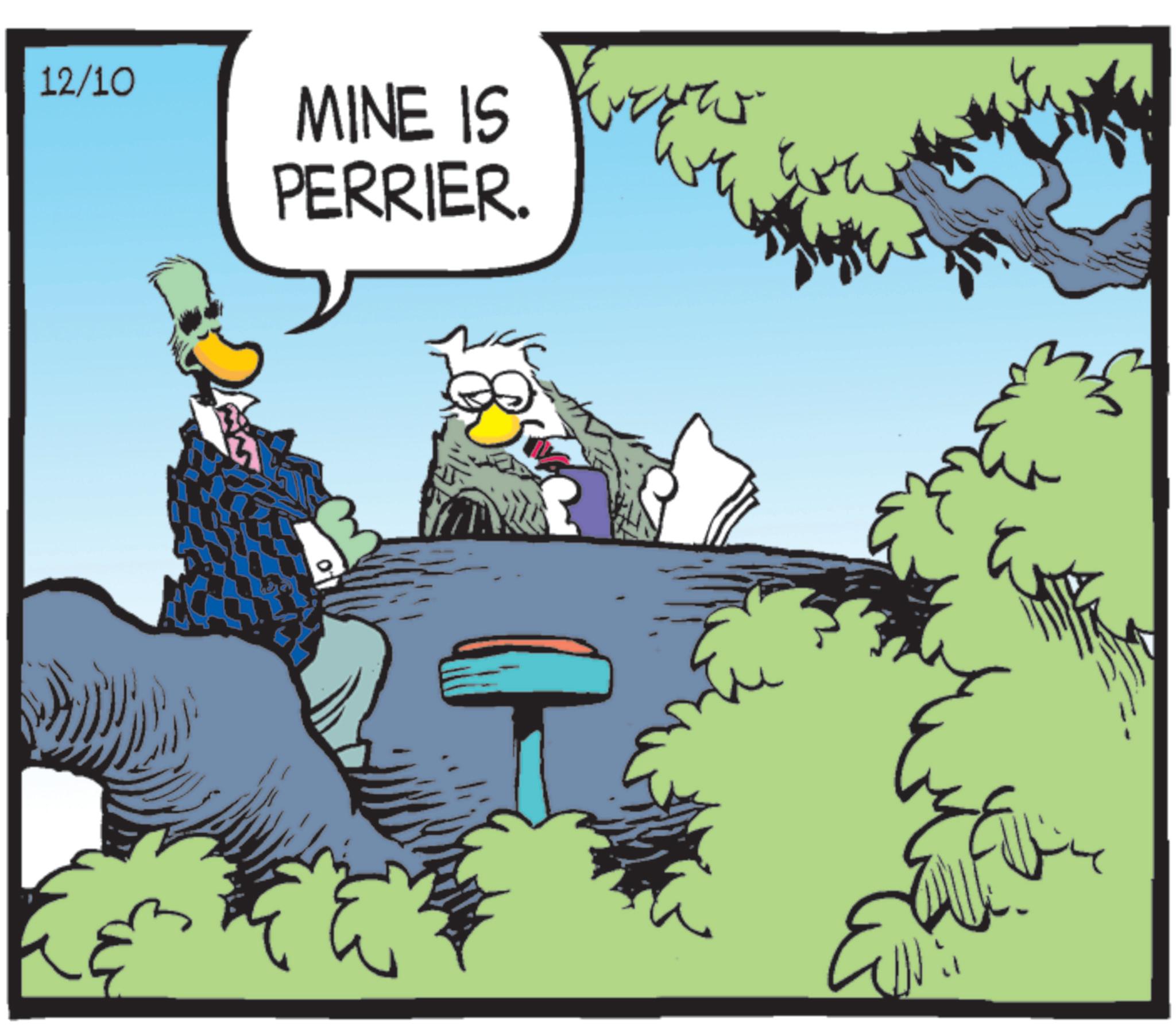Comics OCR: 12/10 MINE IS PERRIER. Everes 12/10 MINE IS PERRIER . Everes