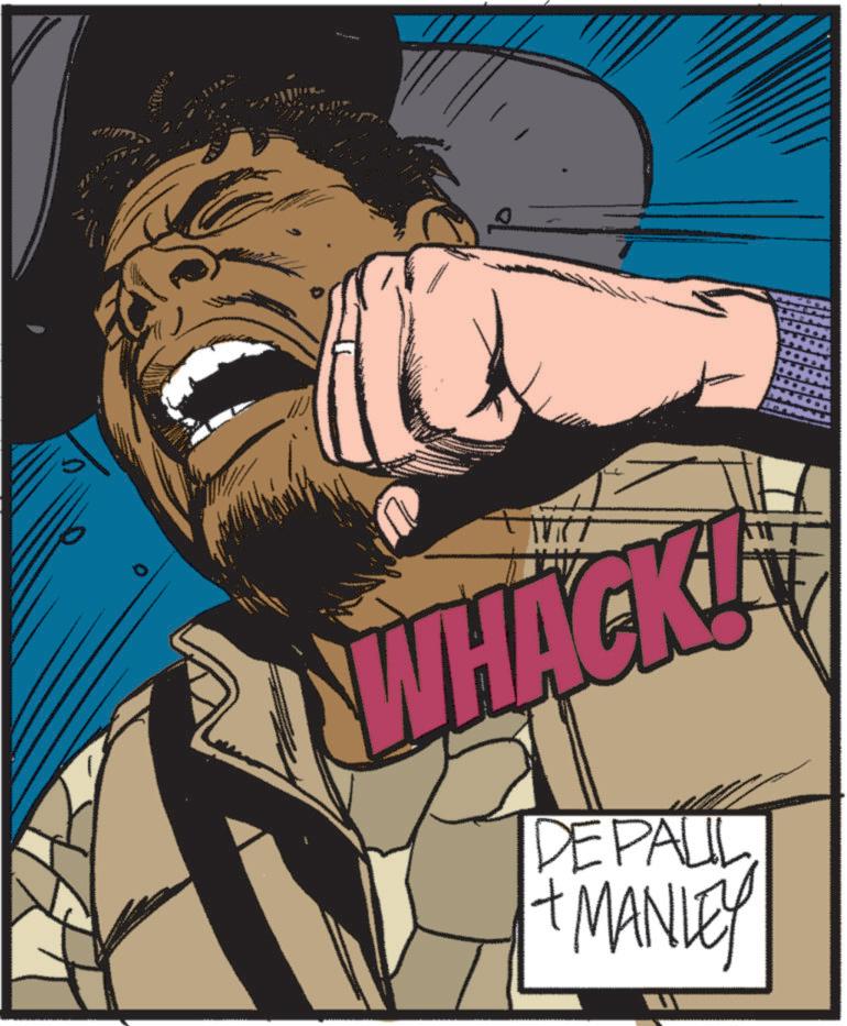 Animated cartoon OCR: W WHACK! DEPAUL + MANLEY W WHACK ! DEPAUL + MANLEY