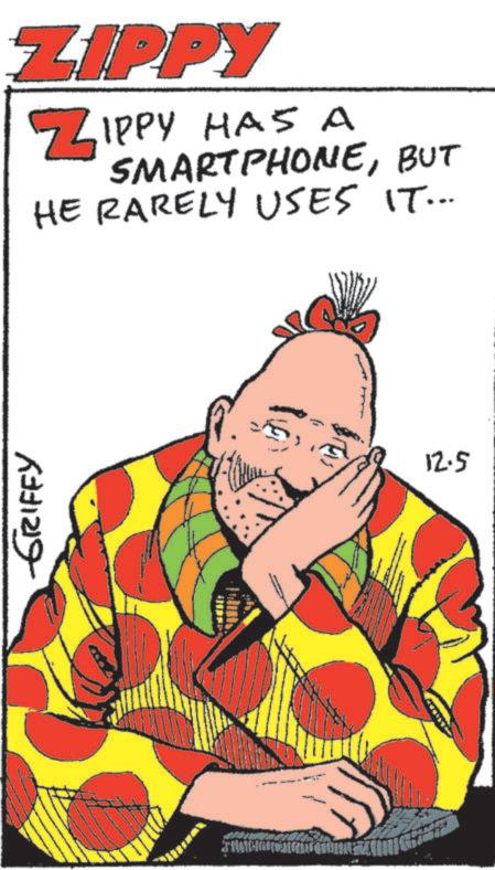 Animation OCR: GRIFFY ZIPPY ZIPPY HAS A SMARTPHONEBUT HE RARELY USES IT... 12.5 GRIFFY ZIPPY ZIPPY HAS A SMARTPHONEBUT HE RARELY USES IT ... 12.5