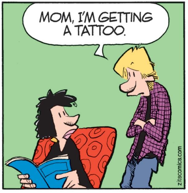 Graphics OCR: MOMI'M GETTING A TATTOO. zitscomics.com MOMI'M GETTING A TATTOO . zitscomics.com