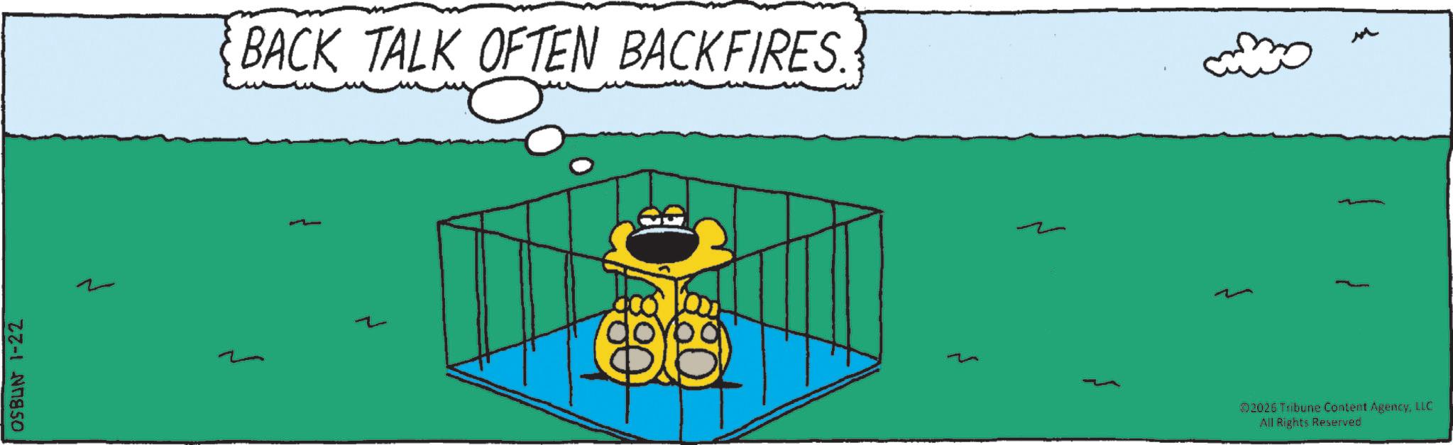 Fiction OCR: OSBUN 1-22 BACK TALK OFTEN BACKFIRES. ©2026 Tribune Content AgencyLLC All Rights Reserved OSBUN 1-22 BACK TALK OFTEN BACKFIRES . © 2026 Tribune Content AgencyLLC All Rights Reserved