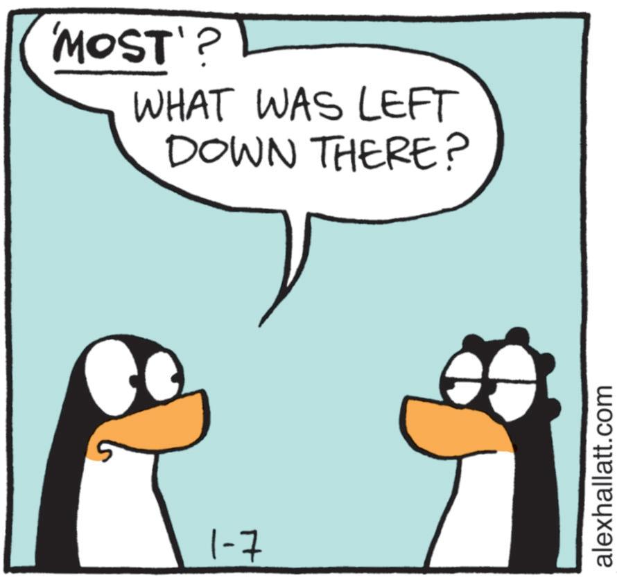 Penguin OCR: 'MOST'? WHAT WAS LEFT DOWN THERE? 1-7 alexhallatt.com ' MOST ' ? WHAT WAS LEFT DOWN THERE ? 1-7 alexhallatt.com