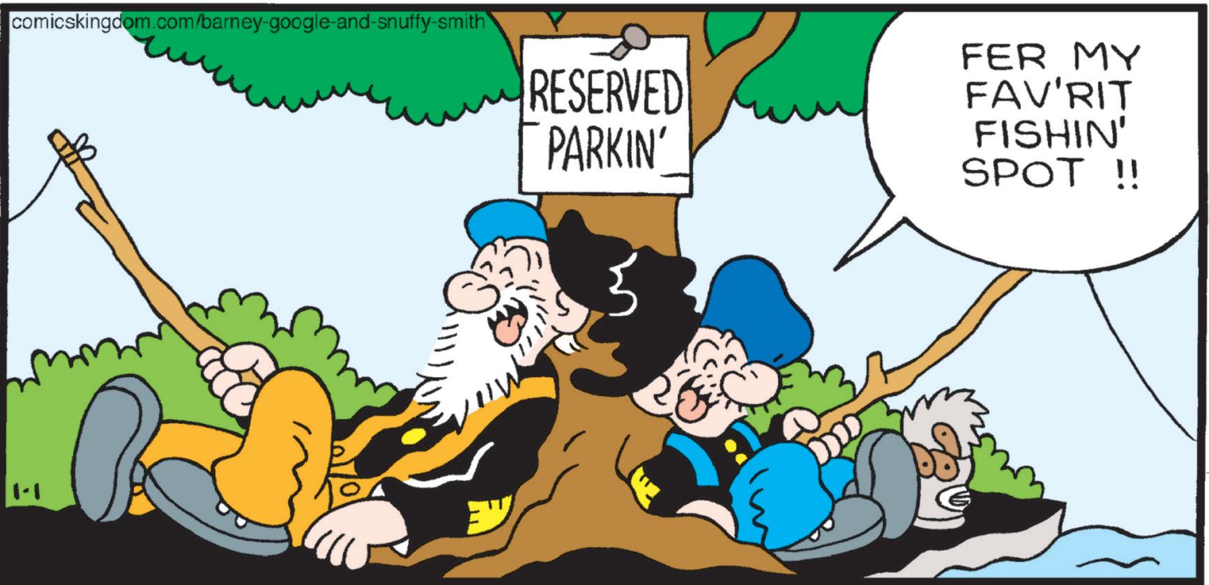 Moustache OCR: comicskingdom.com/barney-google-and-snuffy-smith 1-1 RESERVED PARKIN' FER MY FAV'RIT FISHIN' SPOT !! comicskingdom.com/barney-google-and-snuffy-smith 1-1 RESERVED PARKIN ' FER MY FAV'RIT FISHIN ' SPOT !!