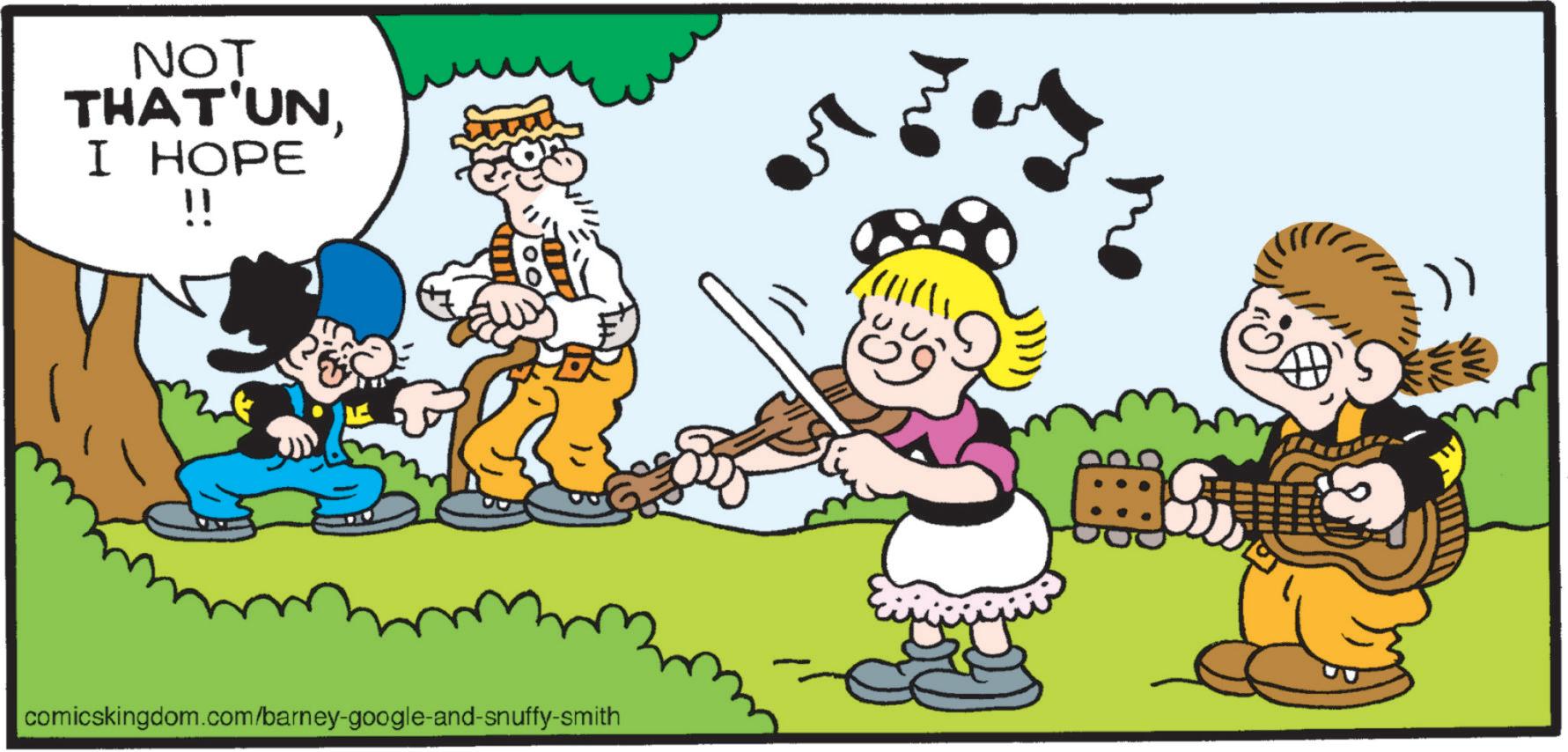 Fictional character OCR: NOT THAT'UNI HOPE !! comicskingdom.com/barney-google-and-snuffy-smith ?? 111 NOT THAT'UNI HOPE !! comicskingdom.com/barney-google-and-snuffy-smith ?? 111