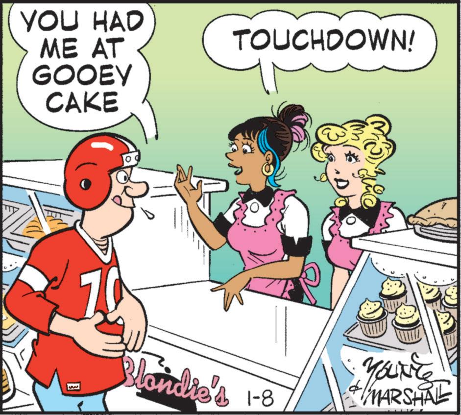 Cooking OCR: YOU HAD ME AT GOOEY CAKE ww TOUCHDOWN! Blondie's 1-8 YOUNE MARSHAL YOU HAD ME AT GOOEY CAKE ww TOUCHDOWN ! Blondie's 1-8 YOUNE MARSHAL