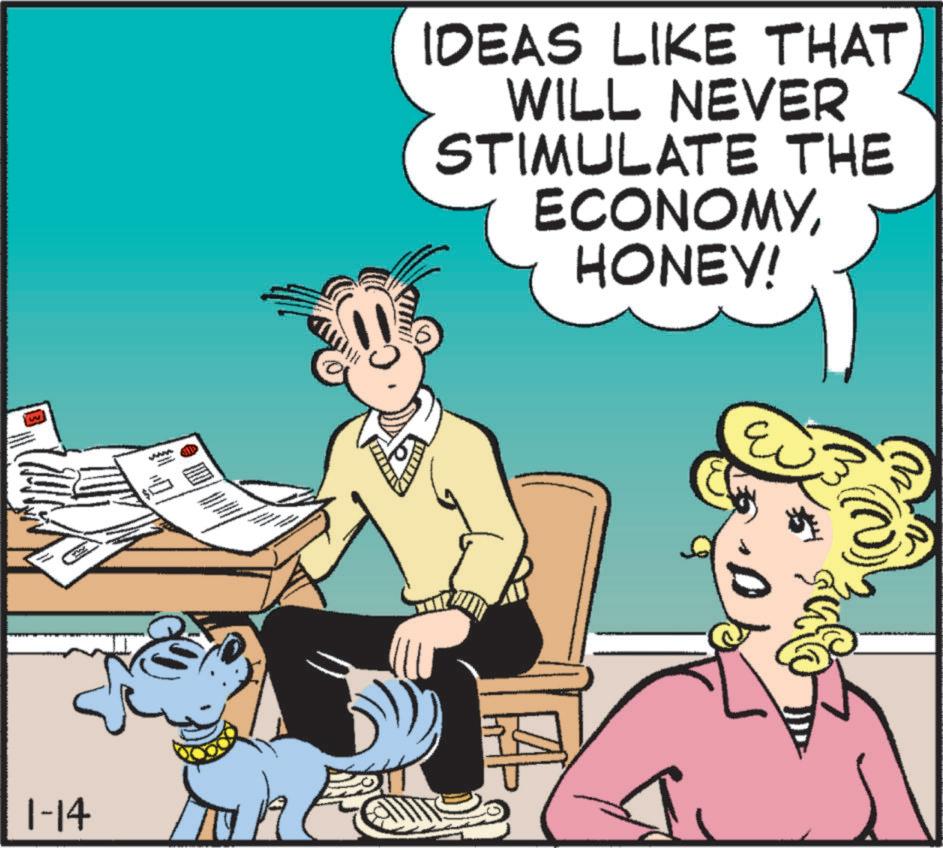 Animated cartoon OCR: 1-14 w www IDEAS LIKE THAT WILL NEVER STIMULATE THE ECONOMYHONEY! 1-14 w www IDEAS LIKE THAT WILL NEVER STIMULATE THE ECONOMYHONEY !