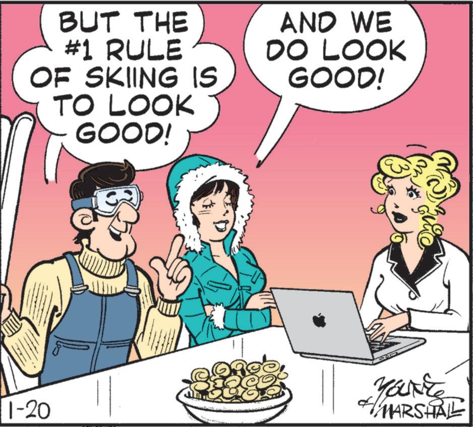 Comic book OCR: BUT THE #1 RULE OF SKIING IS TO LOOK GOOD! AND WE DO LOOK GOOD! 1-20 Yourke MARSHALL BUT THE # 1 RULE OF SKIING IS TO LOOK GOOD ! AND WE DO LOOK GOOD ! 1-20 Yourke MARSHALL