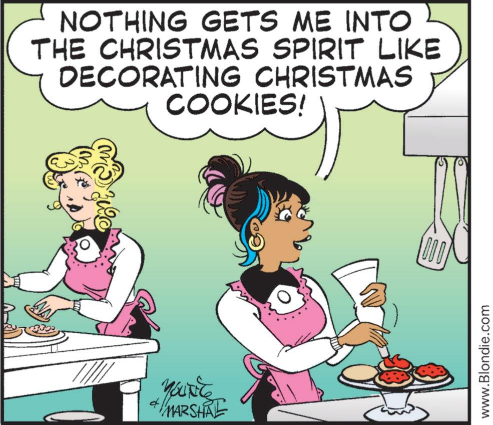 Animation OCR: NOTHING GETS ME INTO THE CHRISTMAS SPIRIT LIKE DECORATING CHRISTMAS COOKIES! 330- Wo YouT & MARSHAL d www.Blondie.com NOTHING GETS ME INTO THE CHRISTMAS SPIRIT LIKE DECORATING CHRISTMAS COOKIES ! 330- Wo YouT & MARSHAL d www.Blondie.com