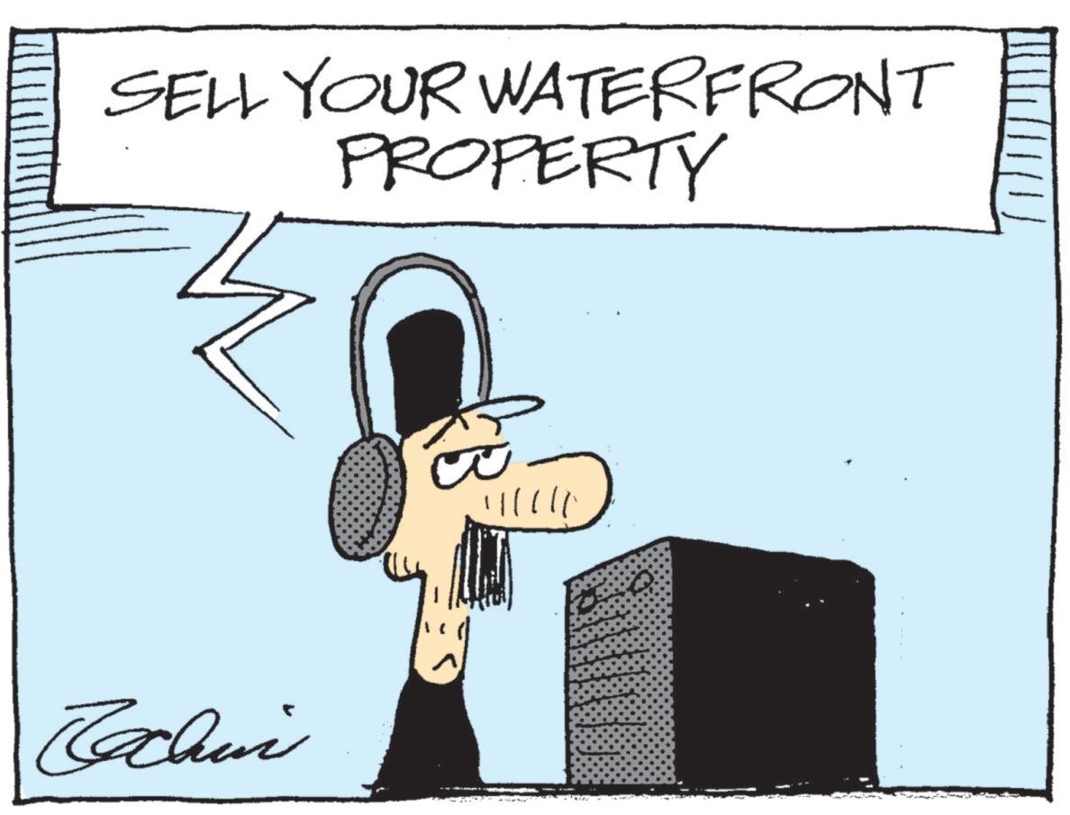 Photo caption OCR: SELL YOUR WATERFRONT PROPERTY Ochii SELL YOUR WATERFRONT PROPERTY Ochii