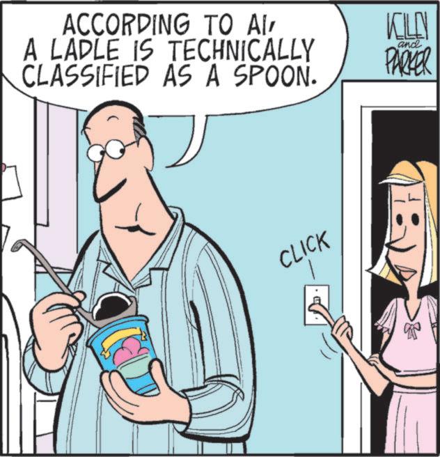 Animation OCR: ACCORDING TO AL A LADLE IS TECHNICALLY CLASSIFIED AS A SPOON. and KILLN PARKER CLICK ACCORDING TO AL A LADLE IS TECHNICALLY CLASSIFIED AS A SPOON . and KILLN PARKER CLICK