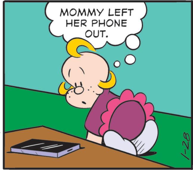 Pleased OCR: MOMMY LEFT HER PHONE OUT. 1-28 MOMMY LEFT HER PHONE OUT . 1-28