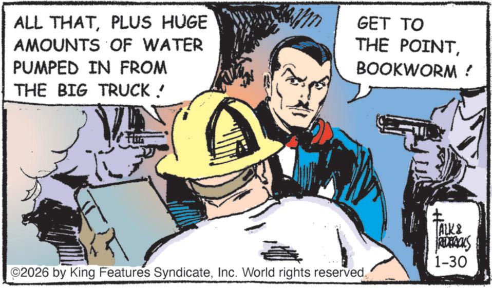Gesture OCR: ALL THATPLUS HUGE AMOUNTS OF WATER PUMPED IN FROM THE BIG TRUCK! GET TO THE POINTBOOKWORM ! 2026 by King Features SyndicateInc. World rights reserved. TALKS REDERICKS 1-30 ALL THATPLUS HUGE AMOUNTS OF WATER PUMPED IN FROM THE BIG TRUCK ! GET TO THE POINTBOOKWORM ! 2026 by King Features SyndicateInc. World rights reserved . TALKS REDERICKS 1-30