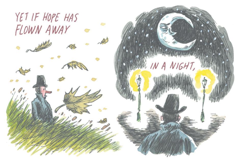 Fictional character OCR: YET IF HOPE HAS FLOWN AWAY IN A NIGHTYET IF HOPE HAS FLOWN AWAY IN A NIGHT