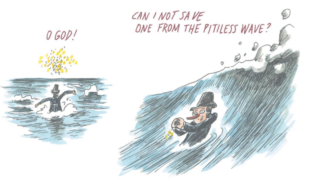 Animated cartoon OCR: O GOD! CAN I NOT SAVE ONE FROM THE PITILESS WAVE? O GOD ! CAN I NOT SAVE ONE FROM THE PITILESS WAVE ?