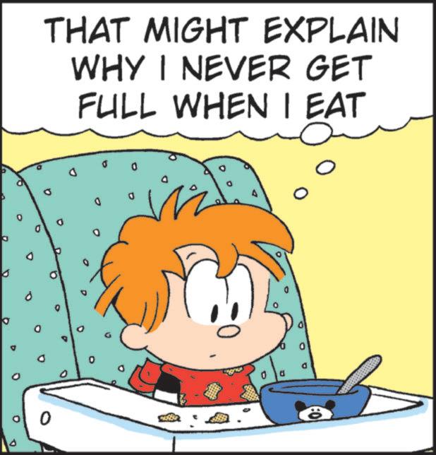 Comic book OCR: THAT MIGHT EXPLAIN WHY I NEVER GET FULL WHEN I EAT 0 0 0 0 0 0 0 0 THAT MIGHT EXPLAIN WHY I NEVER GET FULL WHEN I EAT 0 0 0 0 0 0 0 0
