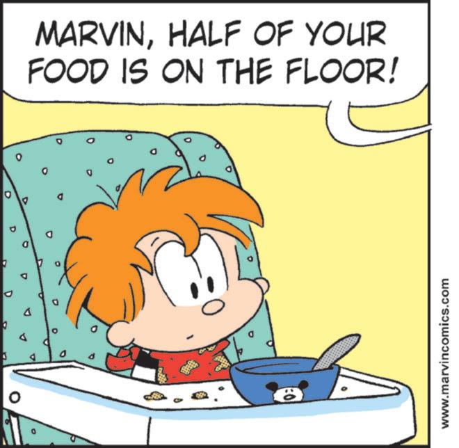 Clip art OCR: MARVINHALF OF YOUR FOOD IS ON THE FLOOR! 0 A J ? 3 O 0 :0 www.marvincomics.com MARVINHALF OF YOUR FOOD IS ON THE FLOOR ! 0 A J ? 3 O 0 : 0 www.marvincomics.com
